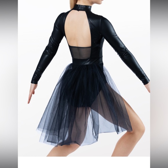 Weissman Elite Back Bustle Pleather Dance Leotard Tutu Costume Size Adult Small - Picture 3 of 12